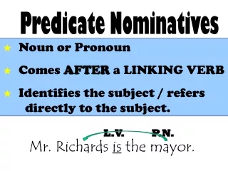 Predicate Nominatives