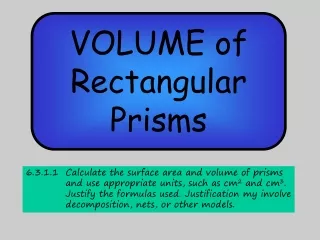 VOLUME of Rectangular Prisms