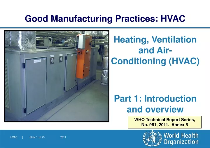 good manufacturing practices hvac