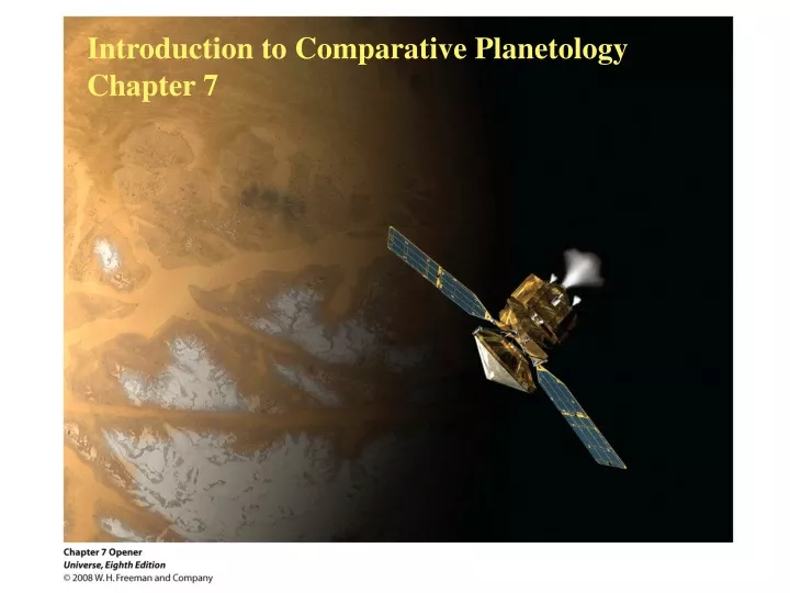 introduction to comparative planetology chapter 7