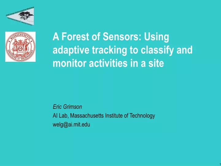 a forest of sensors using adaptive tracking to classify and monitor activities in a site
