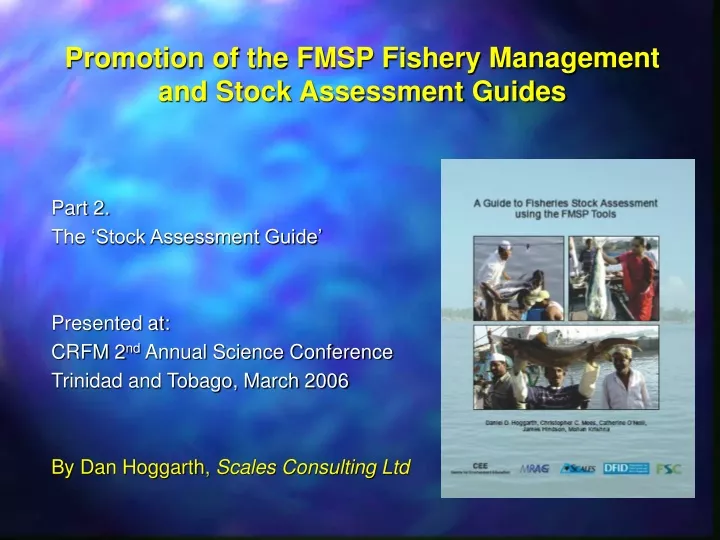 promotion of the fmsp fishery management and stock assessment guides