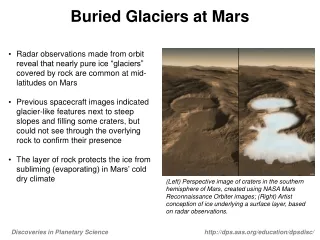 Buried Glaciers at Mars