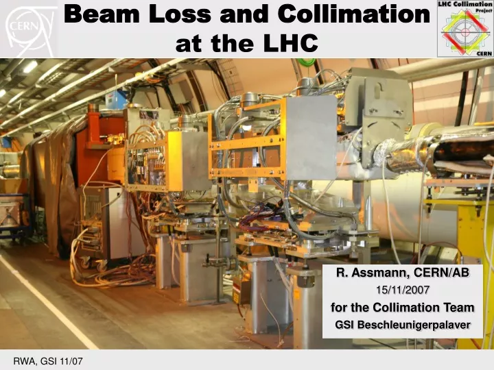 beam loss and collimation at the lhc