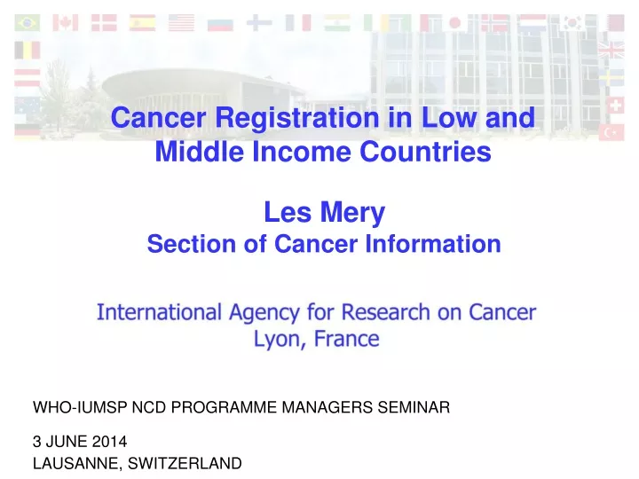 cancer registration in low and middle income countries