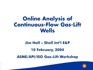 Online Analysis of Continuous-Flow Gas-Lift Wells