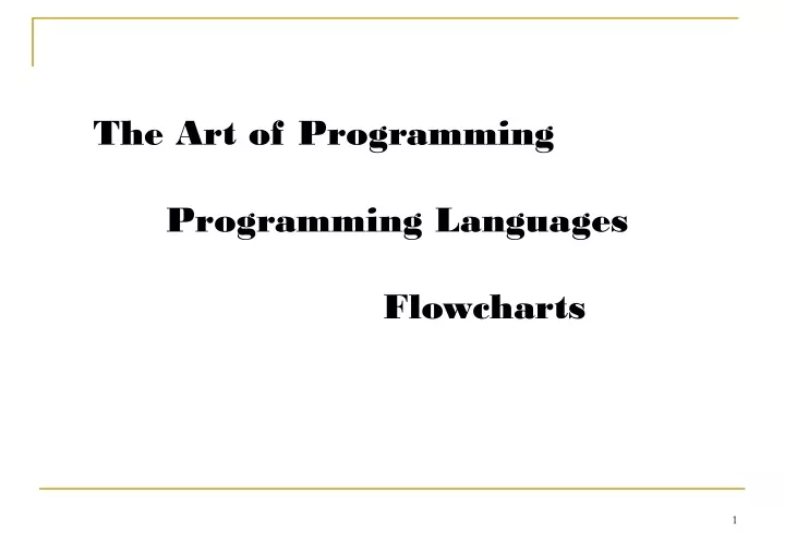 the art of programming programming languages