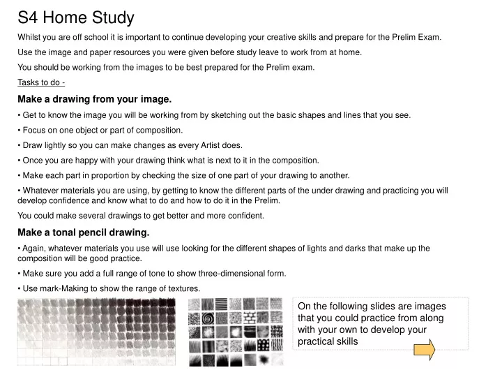 s4 home study whilst you are off school