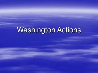 Washington Actions