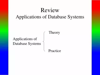 Review Applications of Database Systems