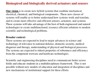 Bioinspired and biologically derived actuators and sensors