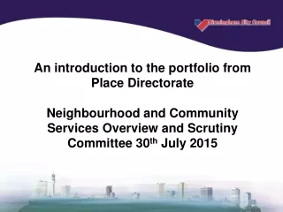 An introduction to the portfolio from Place Directorate