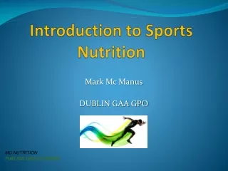 Introduction to Sports Nutrition