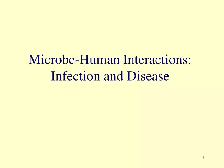 microbe human interactions infection and disease