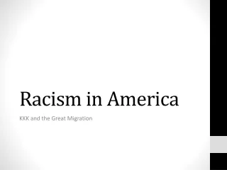 Racism in America