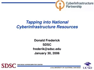 Tapping into National Cyberinfrastructure Resources