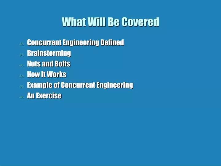 what will be covered
