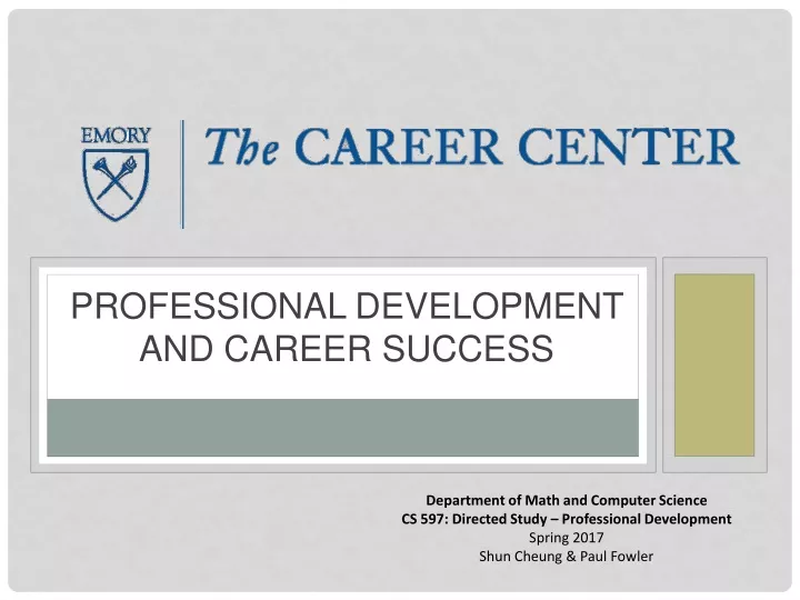 professional development and career success