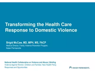 National Health Collaborative on Violence and Abuse | Briefing