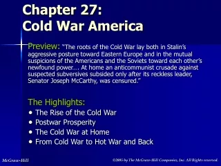 Chapter 27:  Cold War America
