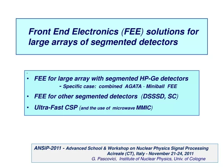 front end electronics fee solutions for large