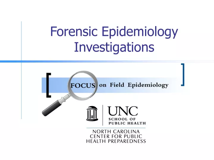 forensic epidemiology investigations