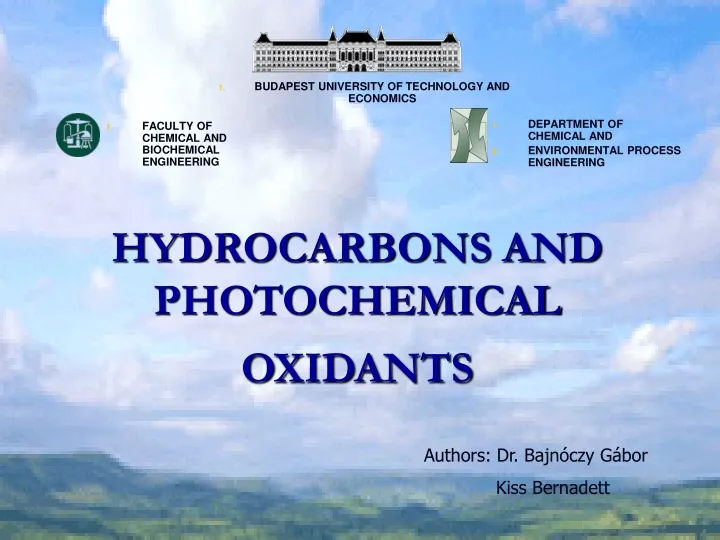 hydrocarbons and photochemical oxidants