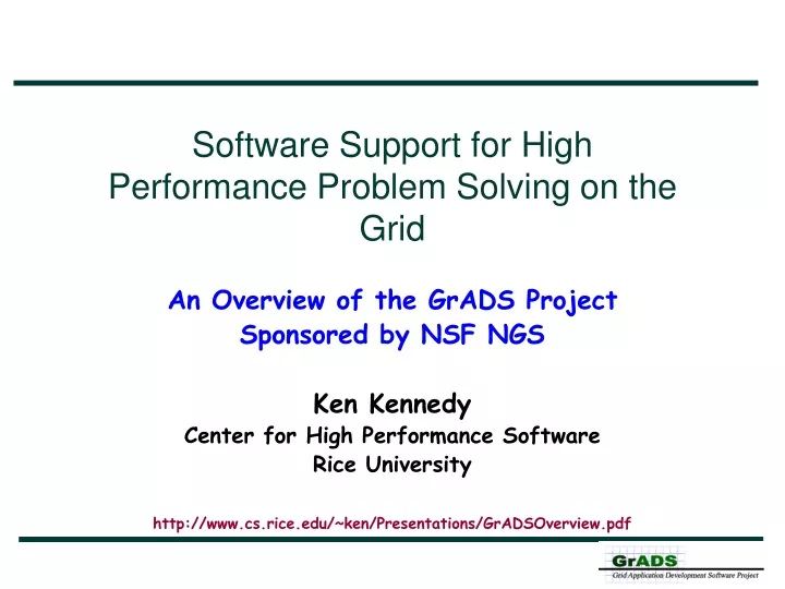software support for high performance problem