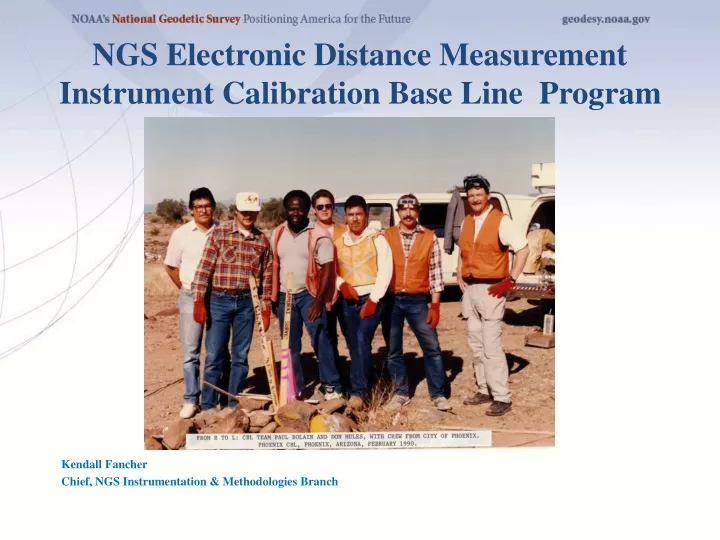 ngs electronic distance measurement instrument calibration base line program