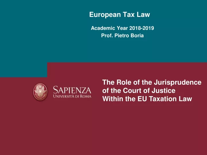 european tax law