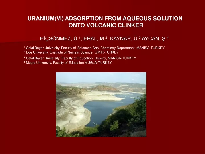 uranium vi adsorption from aqueous solution onto