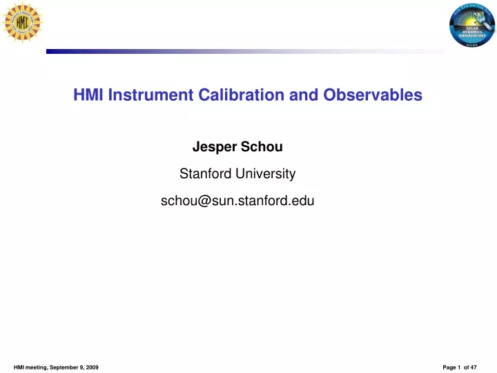hmi instrument calibration and observables