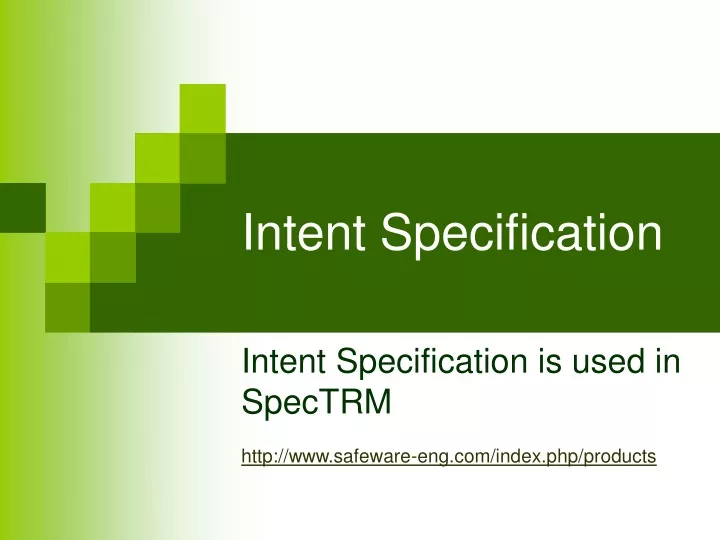 intent specification