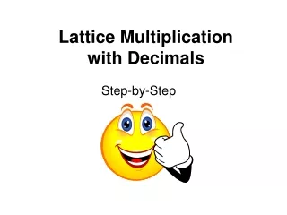 Lattice Multiplication with Decimals