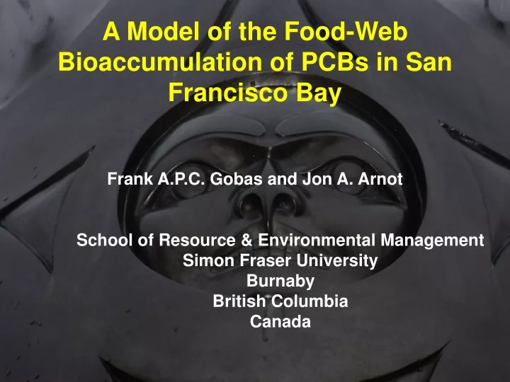 a model of the food web bioaccumulation of pcbs