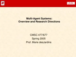 Multi-Agent Systems: Overview and Research Directions