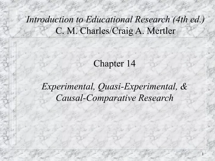 introduction to educational research