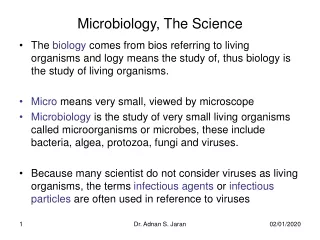 Microbiology, The Science