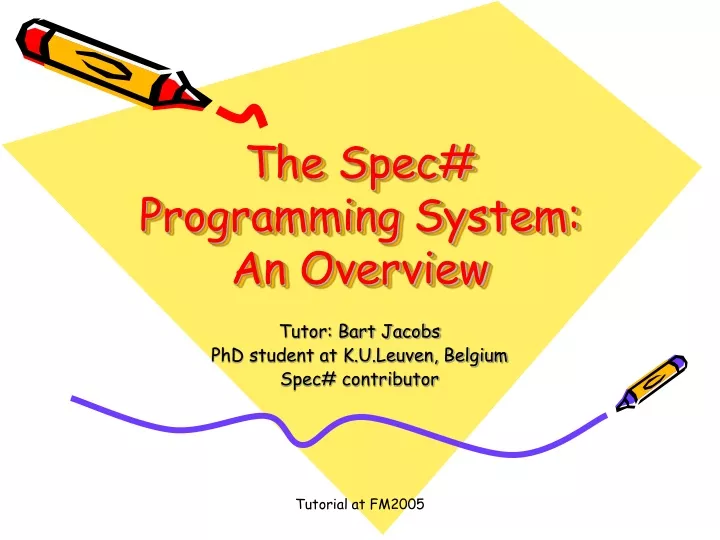 the spec programming system an overview