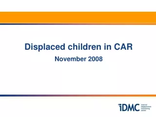 Displaced children in CAR November 2008