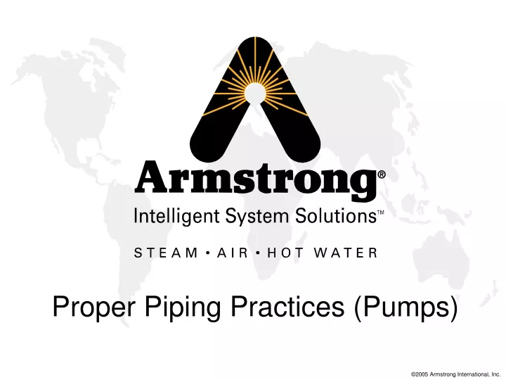 proper piping practices pumps