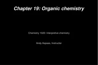 Chapter 19: Organic chemistry