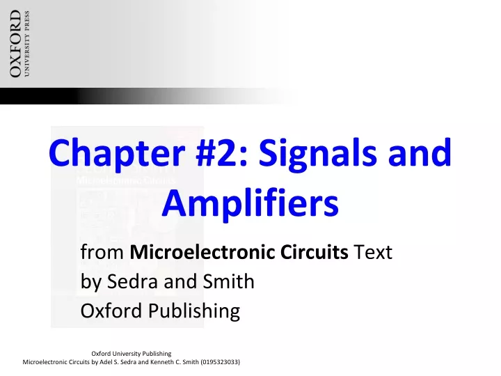 chapter 2 signals and amplifiers