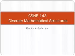 CSNB 143   Discrete Mathematical Structures