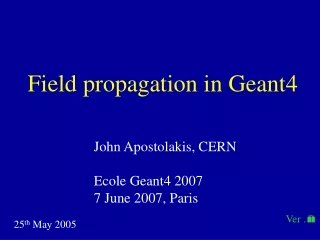 Field propagation in Geant4