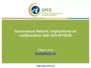 Governance Reform: implications on collaboration with ICG-WYGOS Filipe Lúcio flucio@wmot