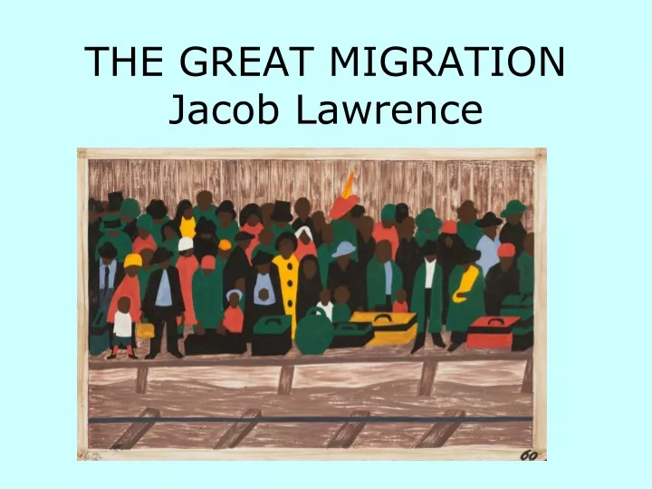 the great migration jacob lawrence