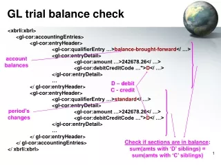 GL trial balance check
