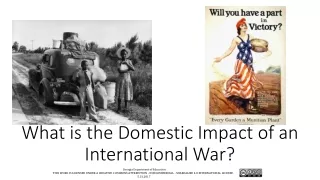 What is the Domestic Impact of an International War?