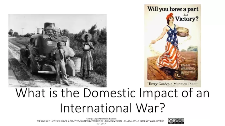 what is the domestic impact of an international war